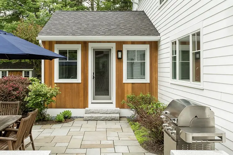 Exterior of a renovated Colonial home – Acorn Lane project, Scarborough, Maine
